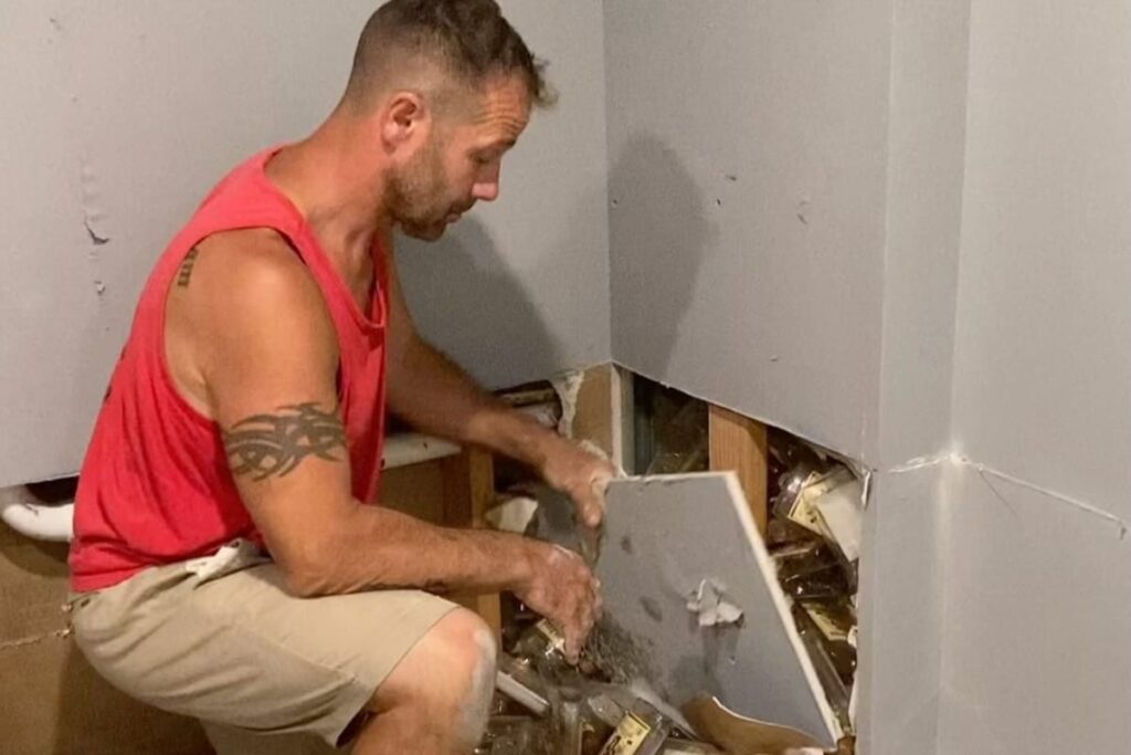 Couple In Shock After Discovering Bottles Of Rum Hidden In The Walls Of Their Home