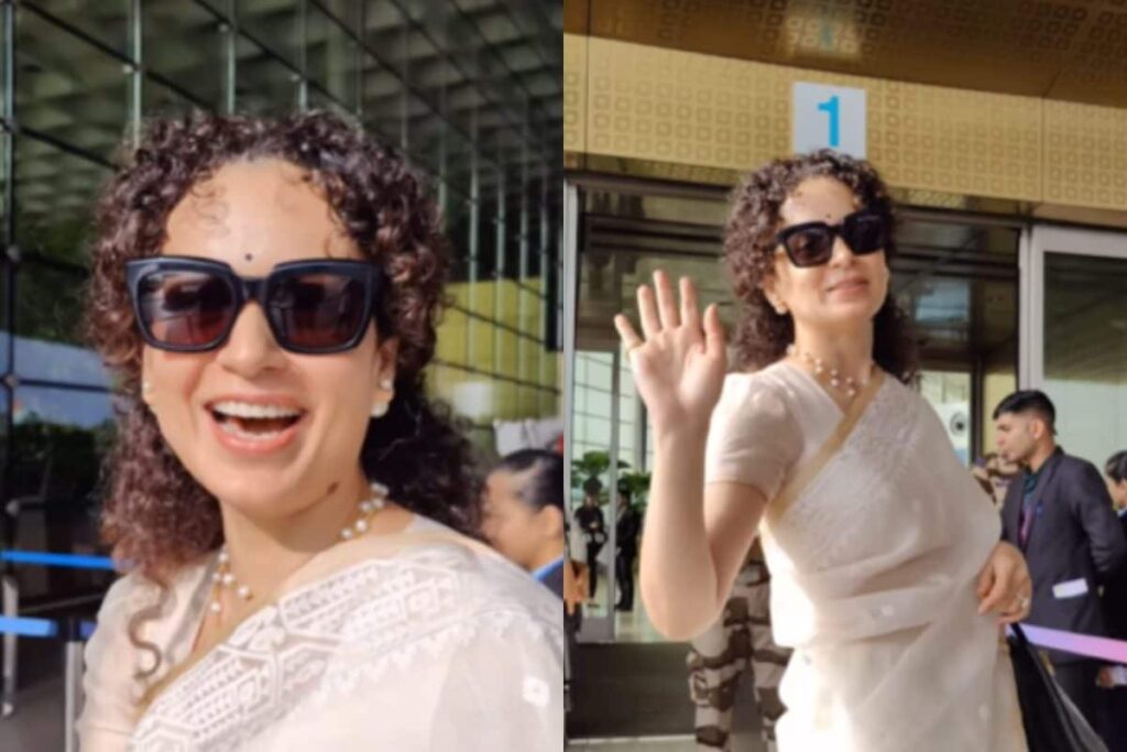 Kangana Ranaut Teases Paparazzi as She Leaves Mumbai On Ganesh Chaturthi, Asks 'Aap Mujhse Darte Ho?'
