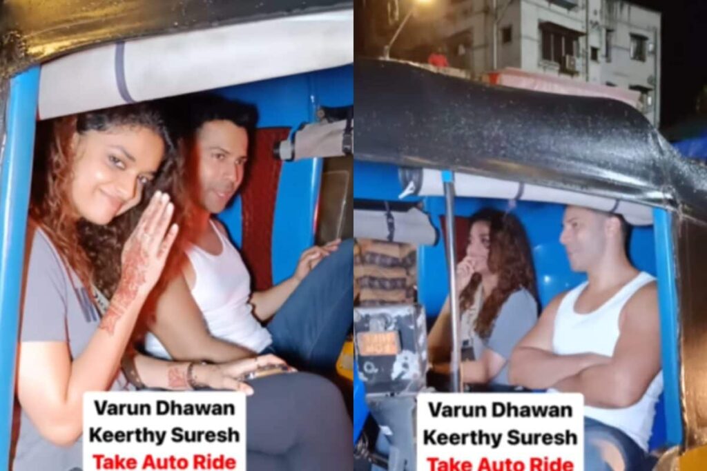 Varun Dhawan, Keerthy Suresh Take An Auto Ride Post Pack Up Of Their Next Film, Watch VIRAL Video
