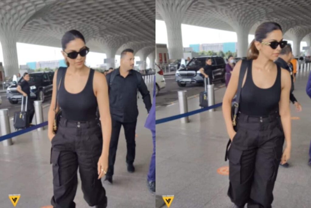 Deepika Padukone Rocks Comfy Casuals In Black As She Gets Clicked At The Airport, WATCH