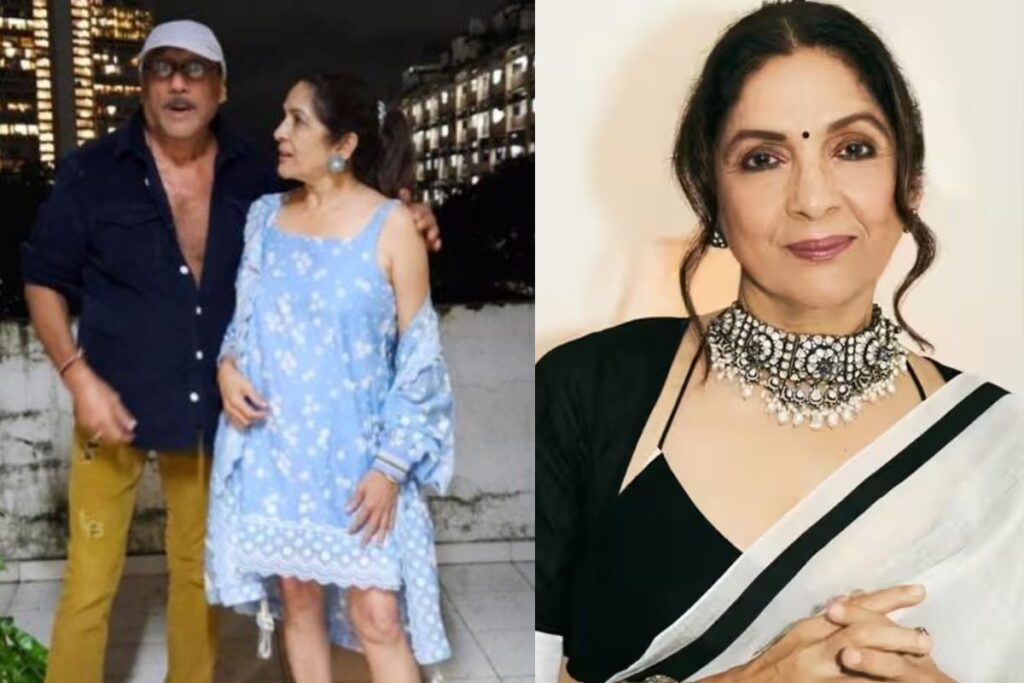 Neena Gupta Rocks A Strappy Blue Dress As She Poses Alongside Co-Star Jackie Shroff; See Photos