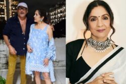 Neena Gupta Rocks A Strappy Blue Dress As She Poses Alongside Co-Star Jackie Shroff; See Photos