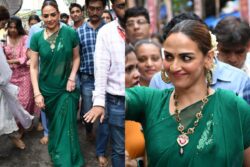 Ganesh Chaturthi 2023: Esha Deol Visits the Iconic Lalbaugcha Raja Barefoot to Offer Prayers; See Photos