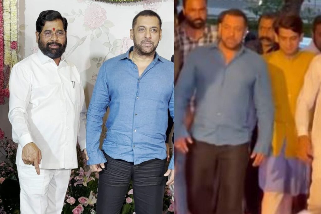 Salman Khan Visits Rahul Kanal's Ganpati Puja With Maha CM Eknath Shinde, Video Goes Viral; Watch