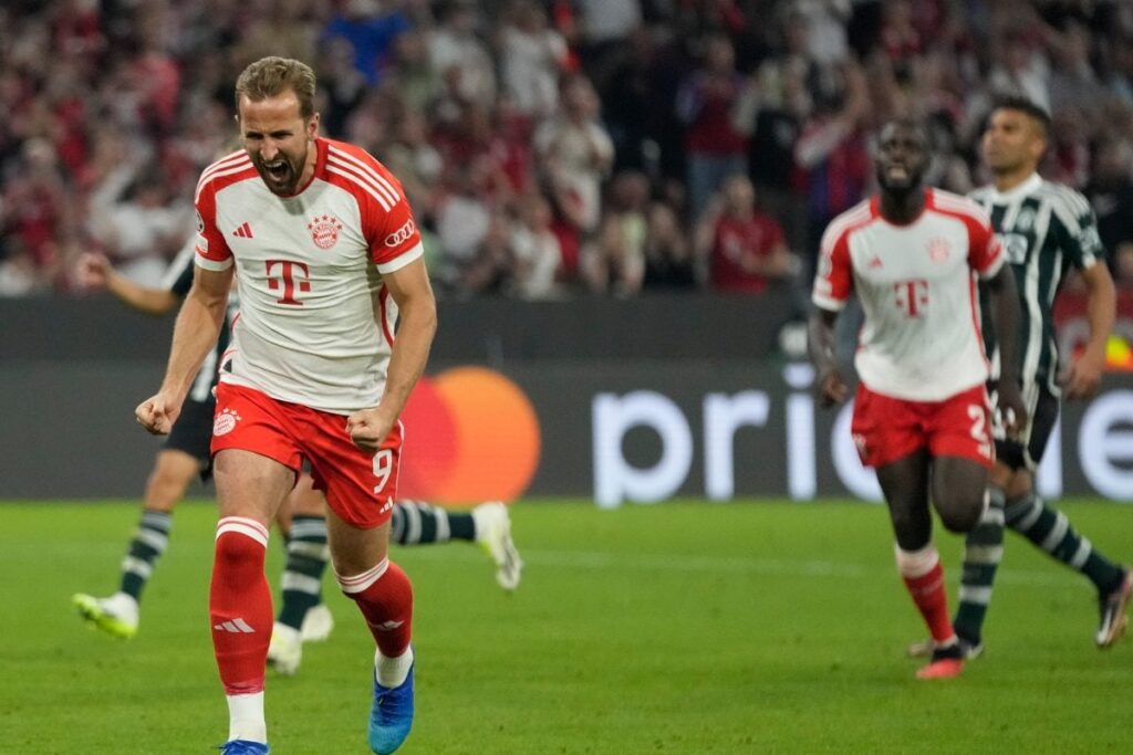 Champions League: Harry Kane Strikes as Bayern Munich Beat Manchester United 4-3