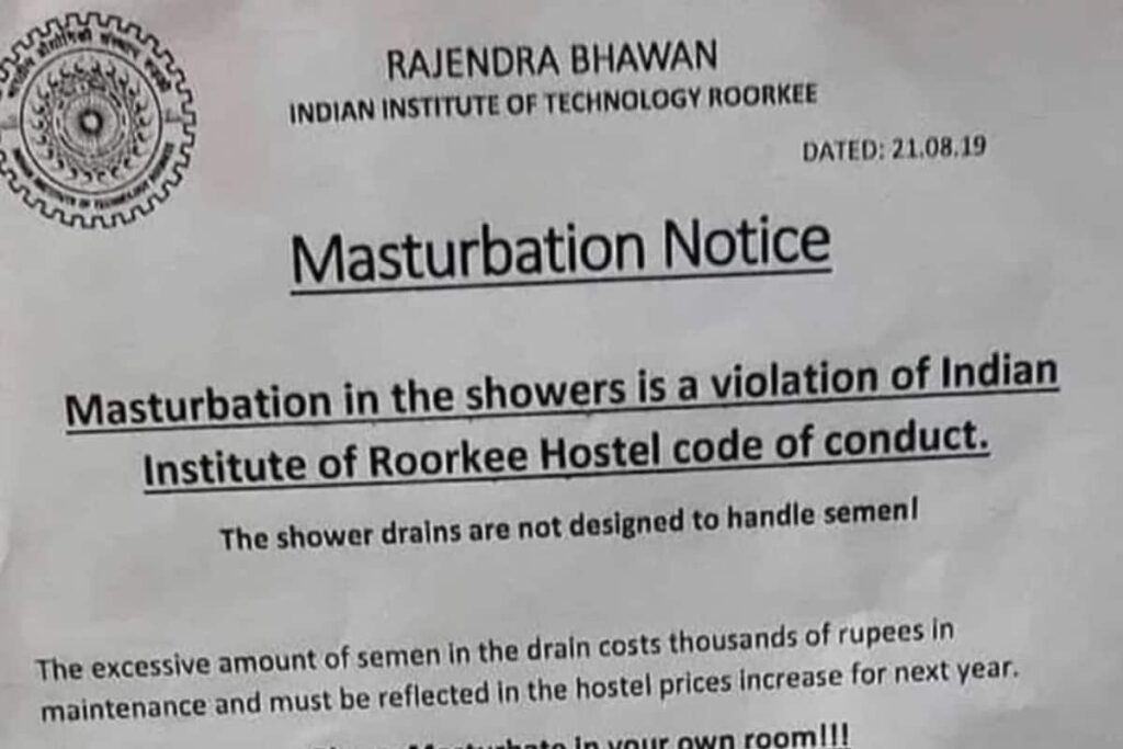 'X' Users Confused After Fake Notice Prohibiting IIT Roorkee Students From Masturbating Goes Viral
