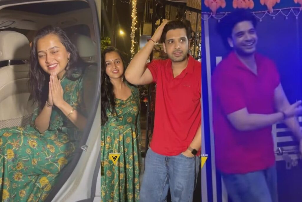 Couple Karan Kundra-Tejasswi Prakash Papped As They Bid Farewell To Ganpati; Video Goes Viral