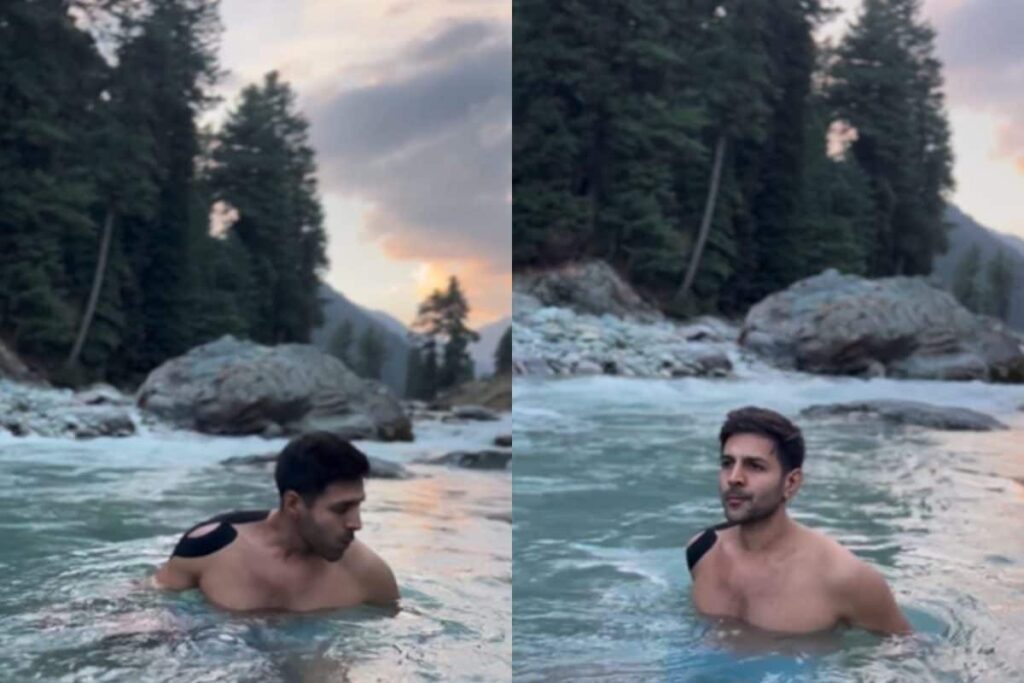 Kartik Aaryan Takes An Ice Bath In Kashmir; Announces Schedule Wrap Of Chandu Champion
