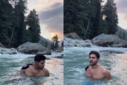 Kartik Aaryan Takes An Ice Bath In Kashmir; Announces Schedule Wrap Of Chandu Champion