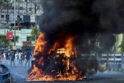 Suspect Sought After Multiple Michigan State Police Patrol Vehicles Are Shot and Set on Fire