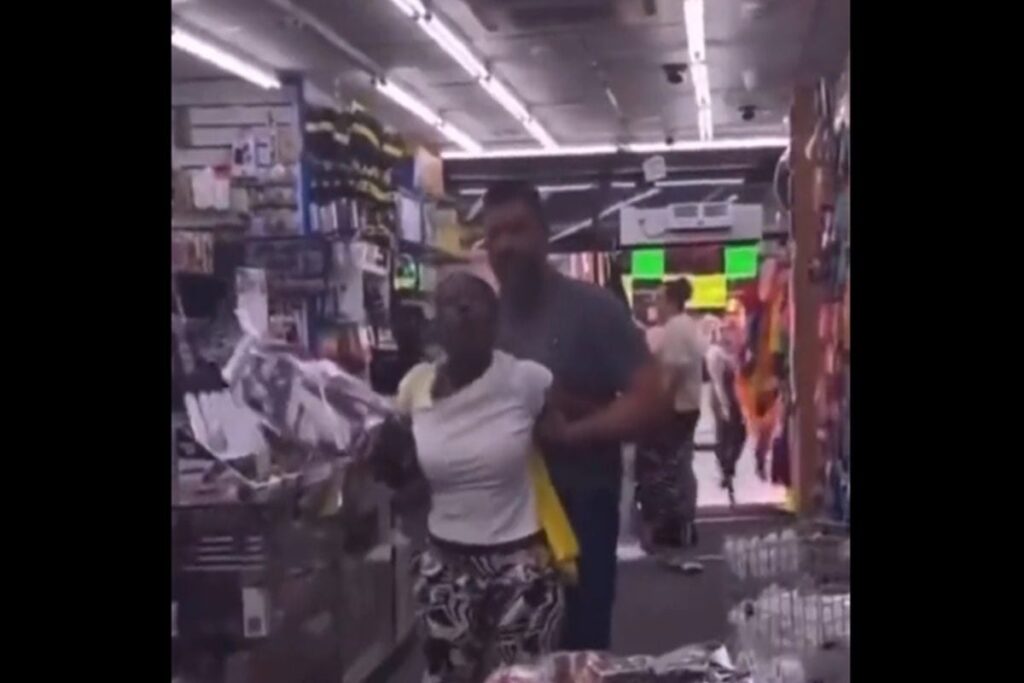 London: Shopkeeper Grabs Woman After She Hits Him With Basket Over Refund | WATCH