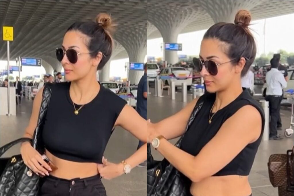 Malaika Arora Amps Up The Airport Look In All Black Ensemble, Flaunts Her Perfect Curves; Watch