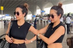Malaika Arora Amps Up The Airport Look In All Black Ensemble, Flaunts Her Perfect Curves; Watch