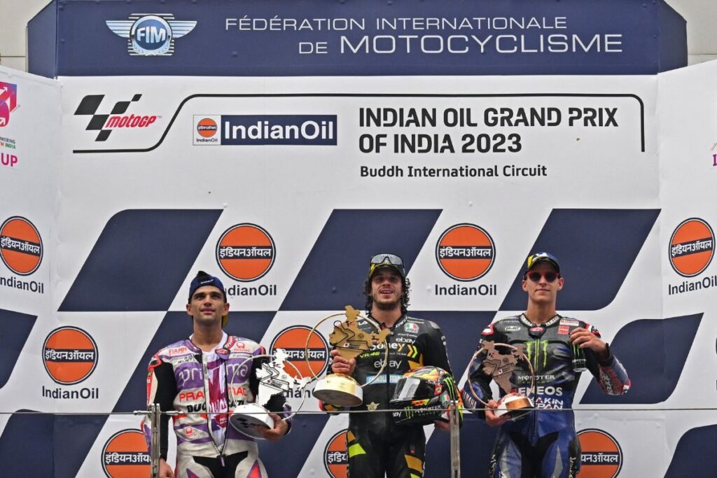 MotoGP India: Marco Bezzechhi Gets Win While World Champion Francesco Bagnaia Crashed Out After Slip