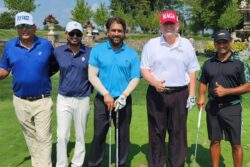 MS Dhoni Plays Golf With Former US President Donald Trump