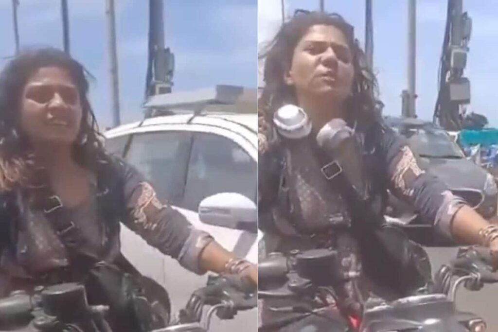Woman Biker Threatens, Hurls Abuses At Police When Stopped At Bandra-Worli Sea Link