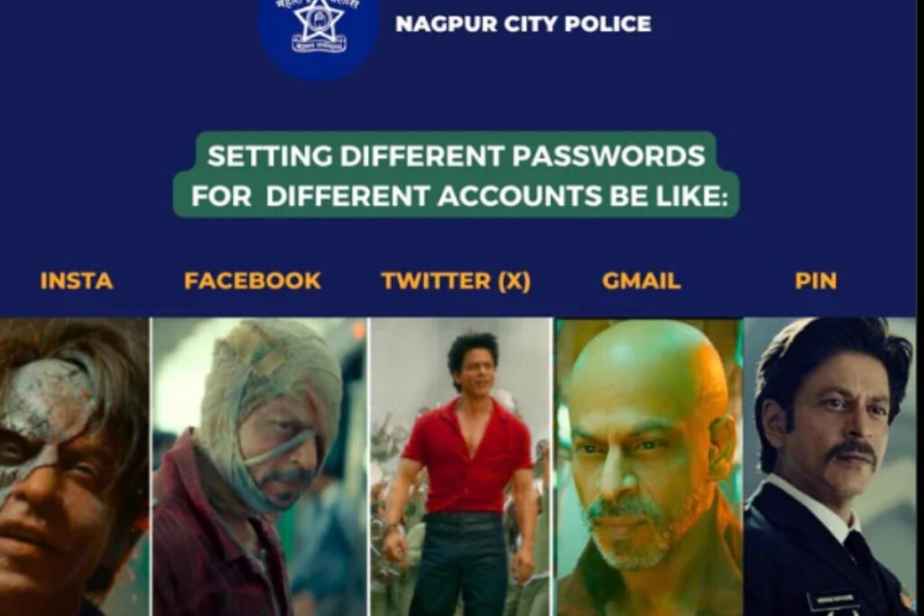 From Nagpur Police, A Witty Promotion Post Using SRK's Jawan To Raise Cybersecurity Awareness