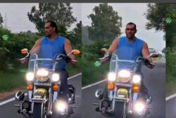 Watch: Great Khali Ridding Harley Davidson Leaves Internet in Split, Check How Fans Reacted