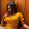 Kannada Actress Sonu Gowda Aces Western Look In Yellow Bodycon Dress
