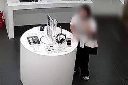 Chinese Woman Steals iPhone 14 After Chewing Anti-Theft Cord With Her Teeth