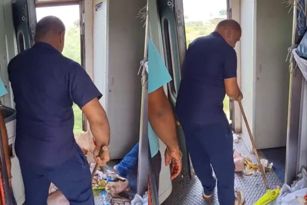Viral Video Of Railway Staff Dumping Trash On Tracks Sparks Outrage