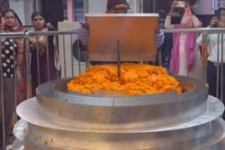 Devotees Offer 1100 Kg Laddu To Lord Ganesha In Nagpur