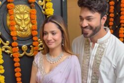Ankita Lokhande, Vicky Jain Attend Ganesh Chaturthi Celebrations At Ektaa Kapoor's Residence