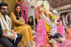 Ganesh Chaturthi 2023: Ram Charan Celebrates With Daughter Klin, Kartik Aaryan Visits Lal Baug