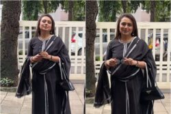 Rani Mukerji Exudes Elegance In Black Ethnic Wear As She Gets Papped In The City, Fans React; Watch