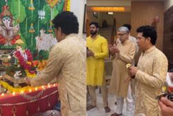 Sachin Tendulkar Performs Aarti, Wishes Fans on Ganesh Chaturthi: WATCH