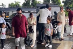 Saif Ali Khan, Kareena Kapoor Khan Head For Vacation With Taimur And Jeh, Get Papped At Airport; Watch
