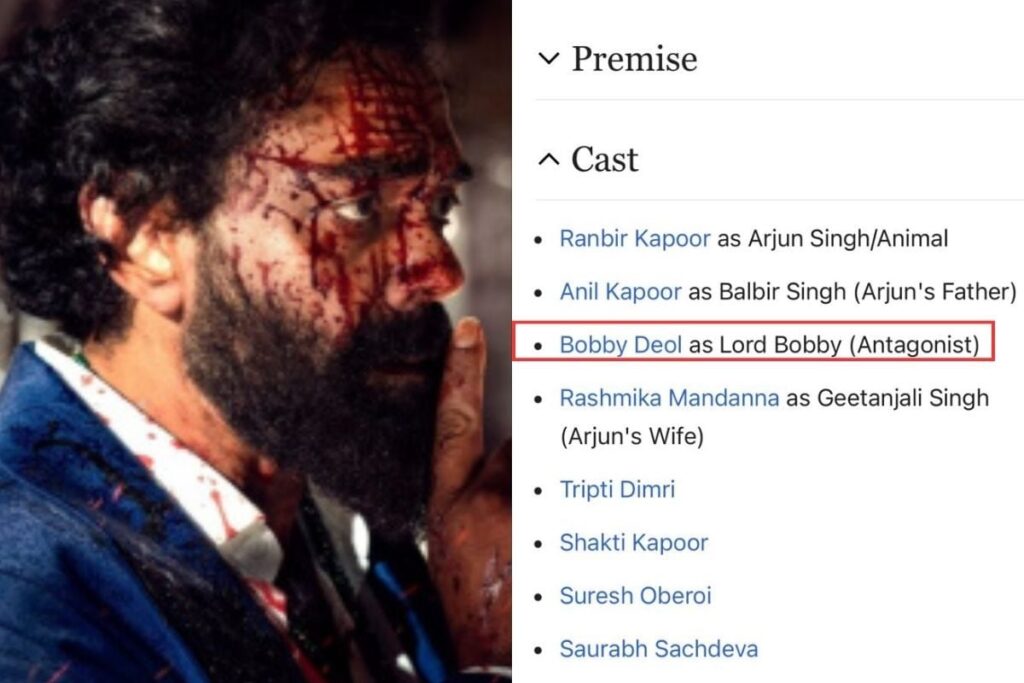 Bobby Deol As 'Lord Bobby' in 'Animal'? Someone Changed His Name on Wikipedia With Hilarious Meme