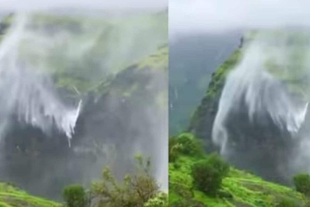 Mystical Reversed Waterfall In India Leaves Internet Amazed, Know Where It Is