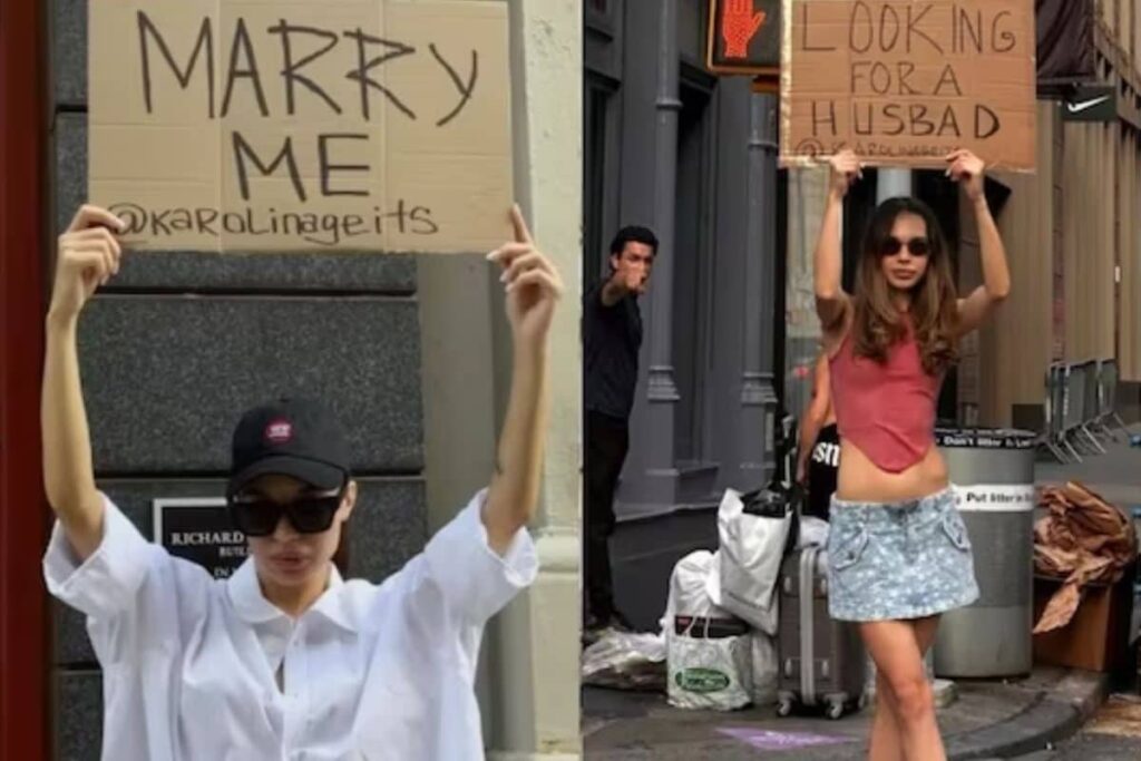 ‘Looking For A Husband:’ US Woman Wanders The Streets Of NY With A Placard