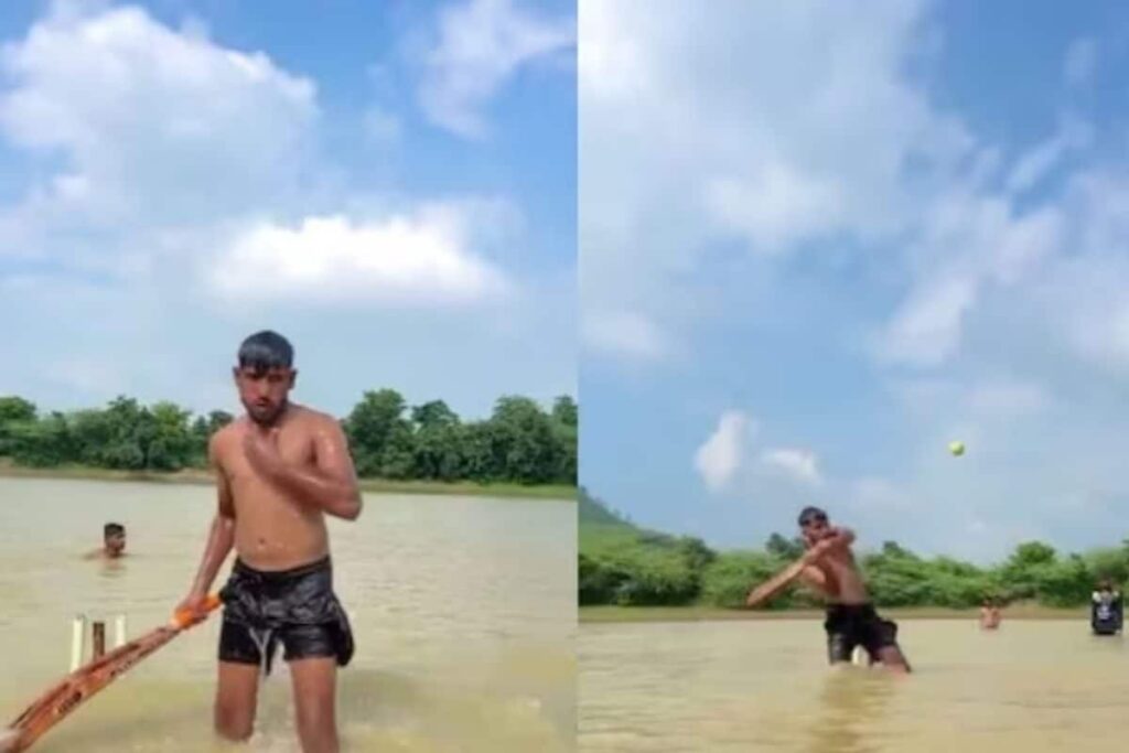 Watch: Young Boys Play Cricket In A Lake, Internet Laughs Out Looking At The Snippets