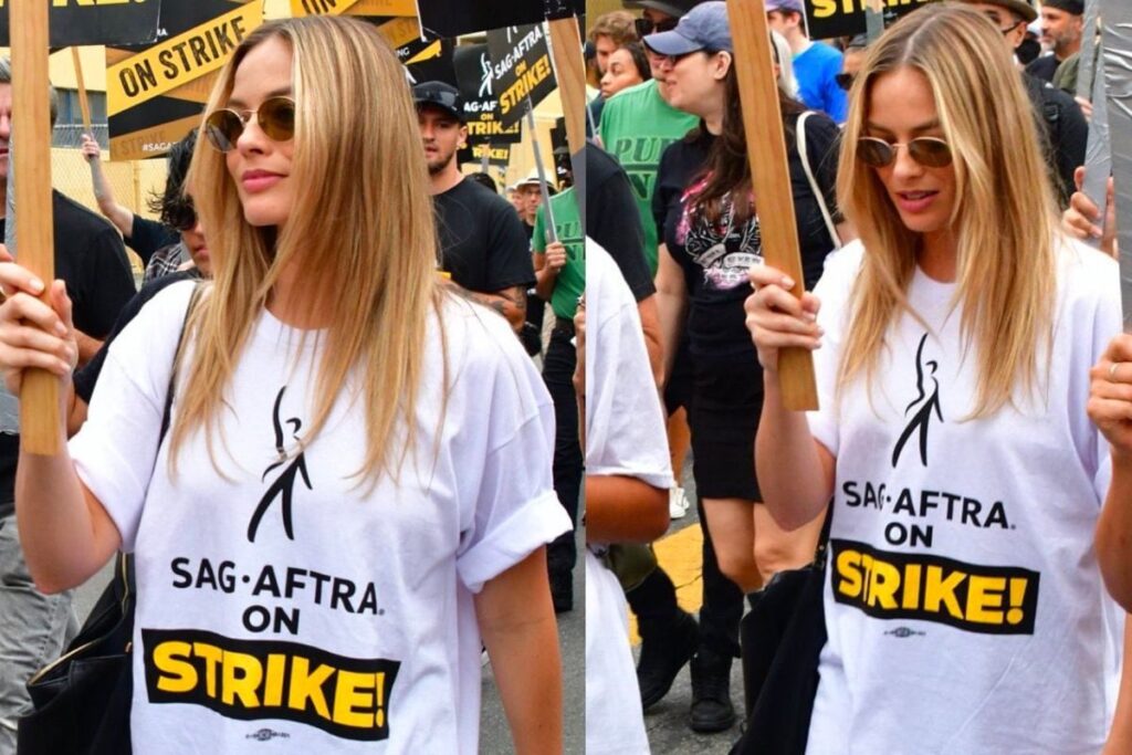 Margot Robbie Shows Support To SAG-AFTRA Protestors, Joins Rally