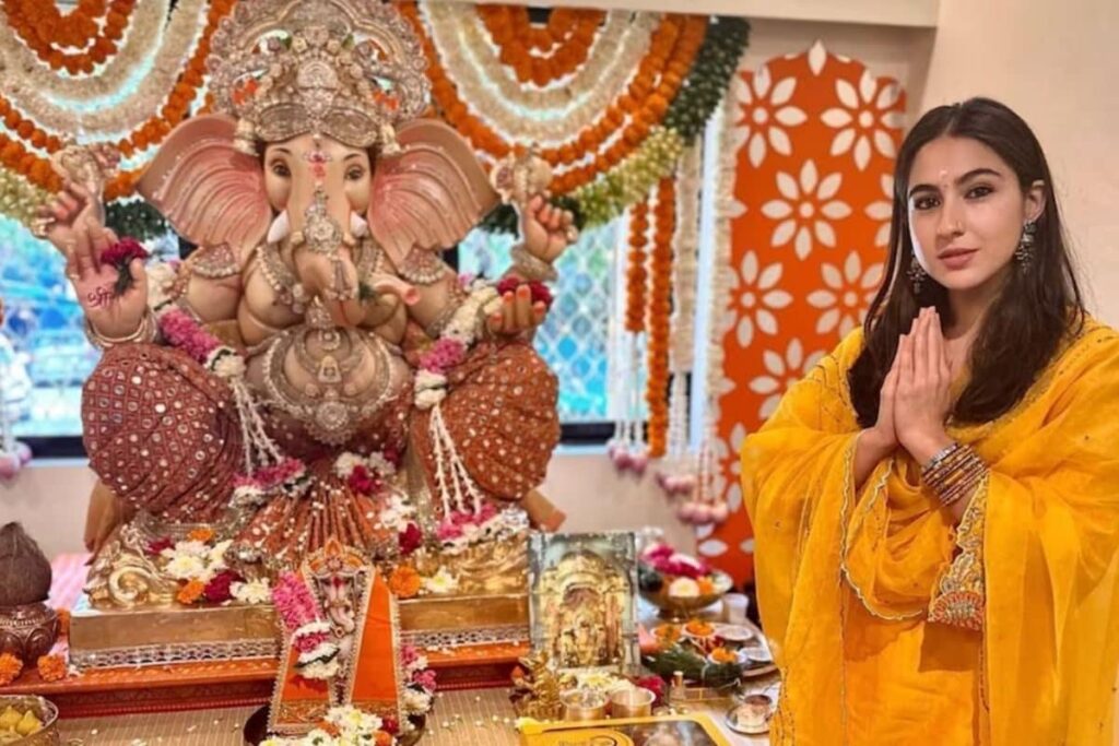Ganesh Chaturthi 2023: Sara Ali Khan Welcomes Lord Ganesha At Her Home