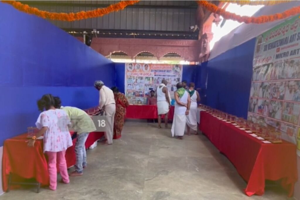 This Andhra Miniature Painter Crafts Deity Idols On Tamarind Seeds And Rice Grains