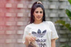 Actress Daksha Nagarkar Gives Cool Vibes In Oversized T-shirt And Black Cargo Jeans