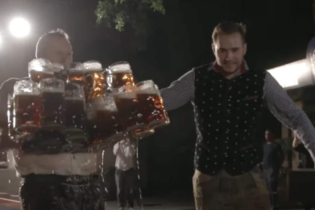 How Many Beer Mugs You Can Balance At Once? This Man Did 26 And It's A World Record