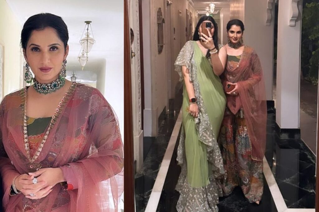 Parineeti-Raghav Wedding: Sania Mirza Shines in an Embellished Organza Sharara Set; Sister Anam Shares Photo