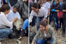 Karishma Tanna Takes Part In Beach Cleaning Drive, Requests People To Stop Littering