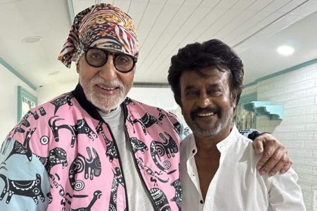 Rajinikanth Poses With Amitabh Bachchan in FIRST Photo From Thalaivar 170 Set: 'My Heart Is...'