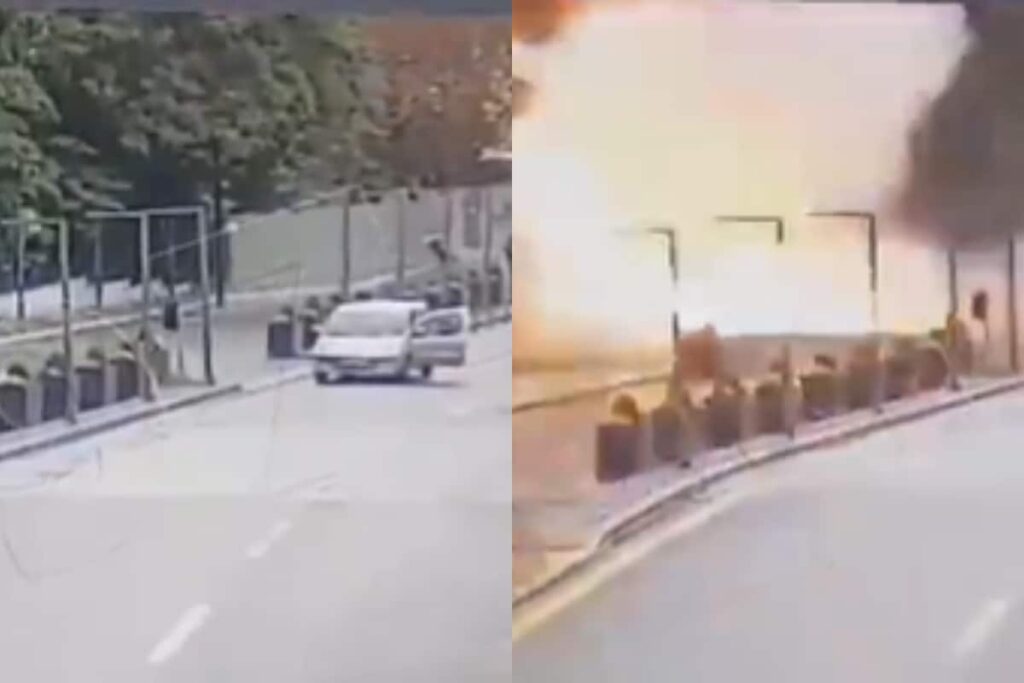 Caught On Camera, Suicide Bomber Blows Himself Up Near Turkey Parliament | WATCH