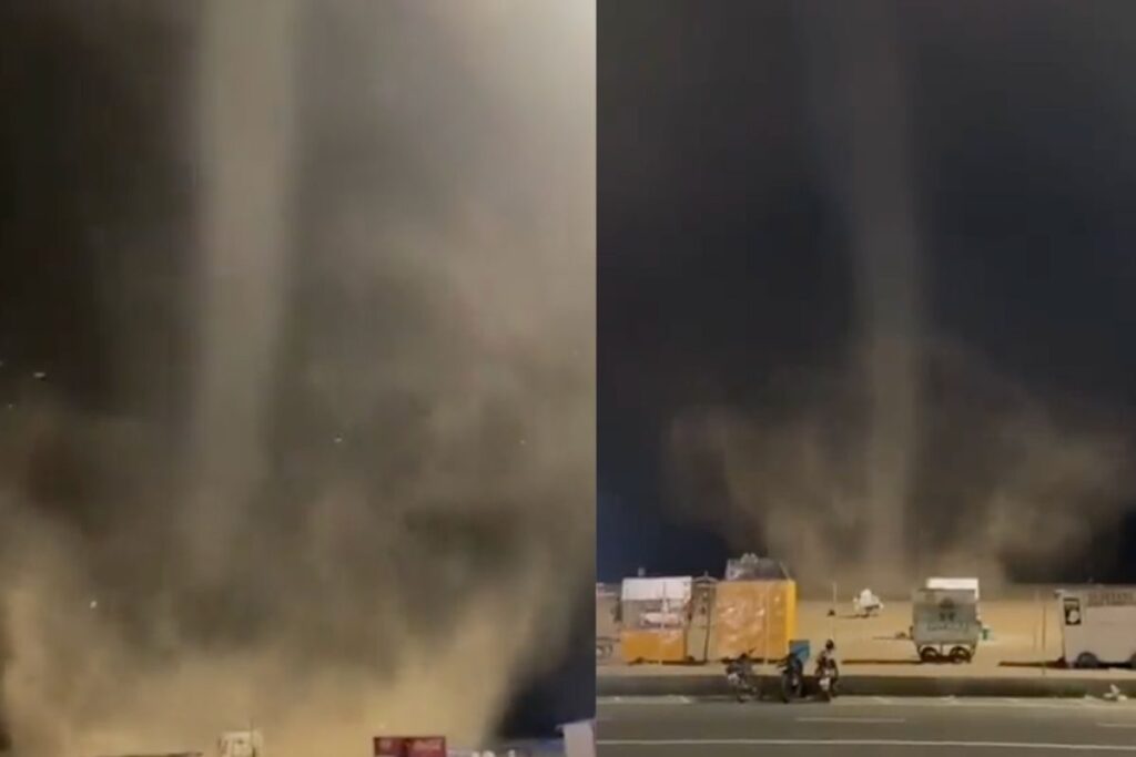 Bizarre 'Dust Devil' Storm Witnessed at Chennai's Marina Beach, Residents Share Scary Videos