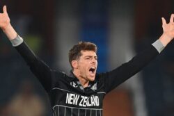WATCH: Mitchell Santner Scores 13 off Last Delivery of NZ Innings Against Netherlands in ICC ODI WC 2023
