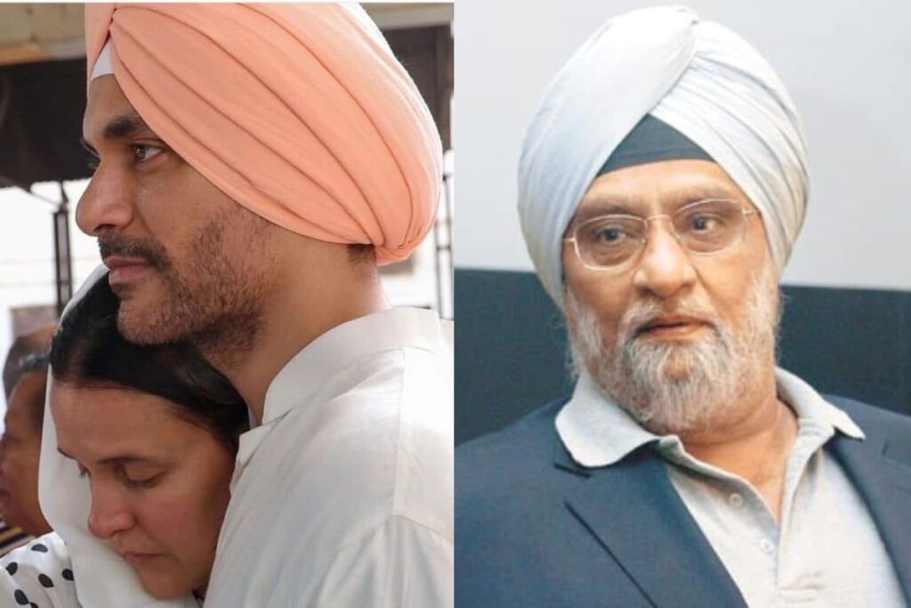 Bishan Singh Bedi Funeral: Heartbroken Neha Dhupia Hugs Angad Bedi As He Bids His Father A Tearful Goodbye