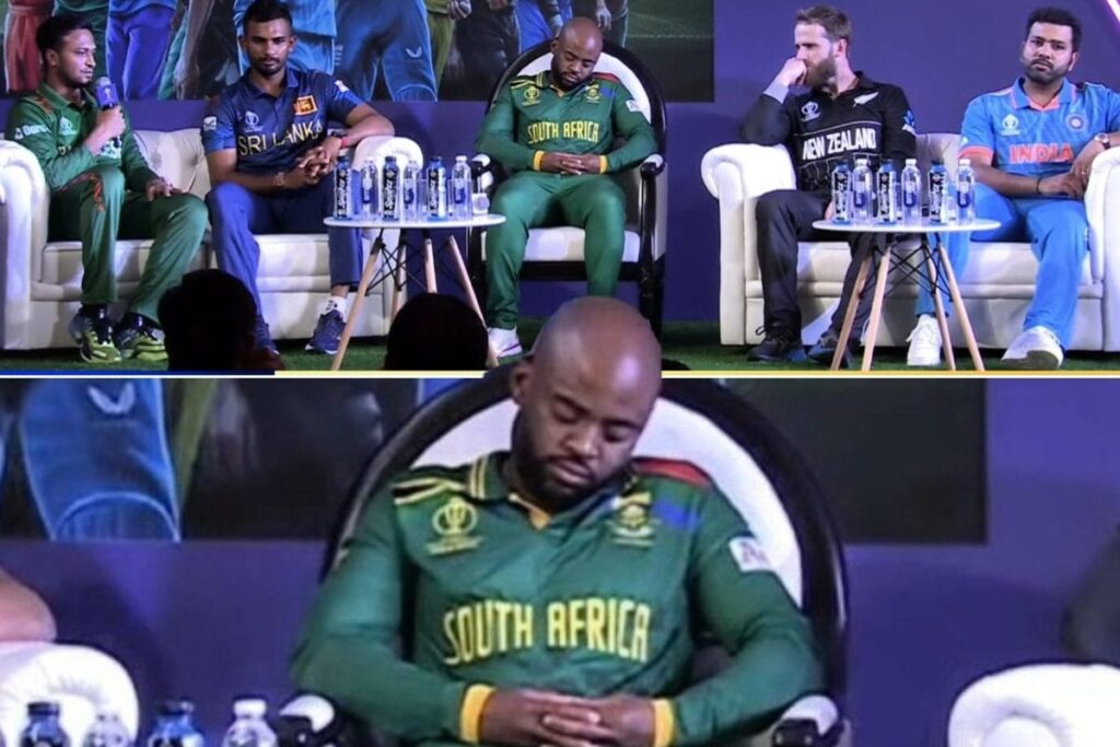 'I Blame The...': Temba Bavuma Clarifies He 'Wasn't Sleeping' After Pic from Pre World Cup Captains' Meet Goes Viral