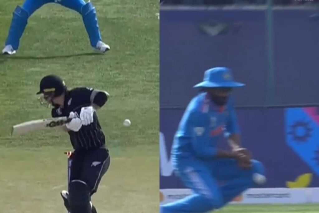 IND vs NZ: Mohammed Shami Picks Wicket on First Ball of World Cup, Almost Gets Another But Jadeja Drops Ravindra | WATCH