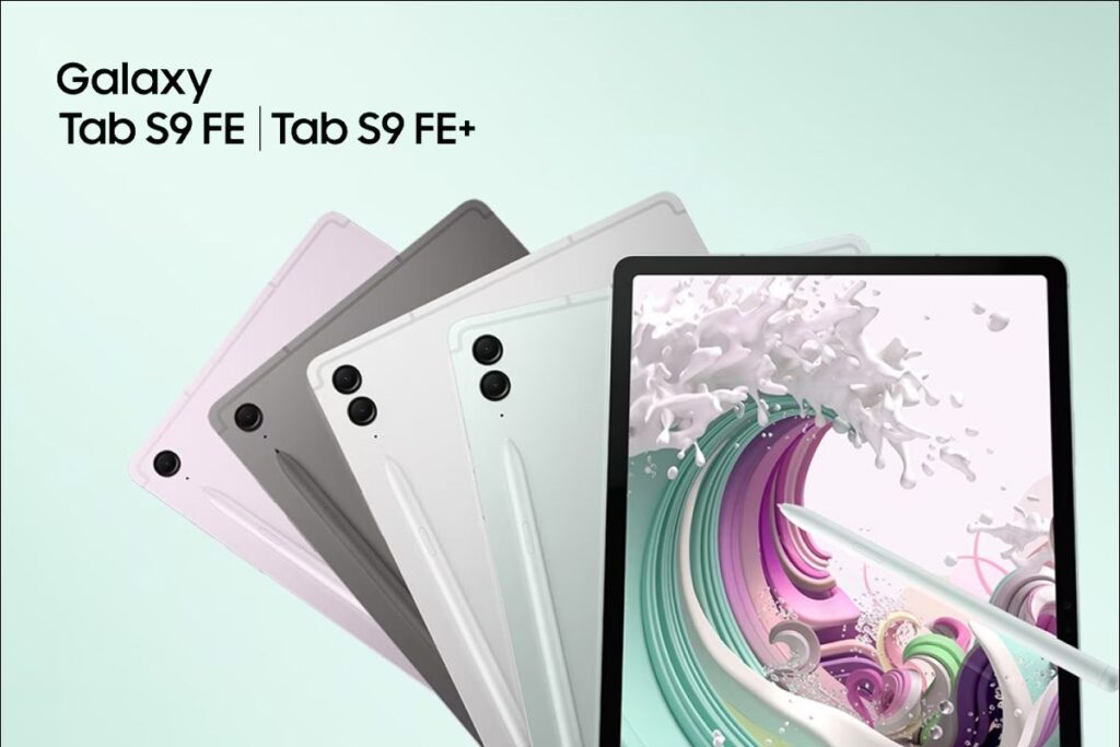 Samsung Tab S9 FE and FE+ sets that stage alight with trendy colours, vibrant display, and raw power. Yours for just Rs 32,999!